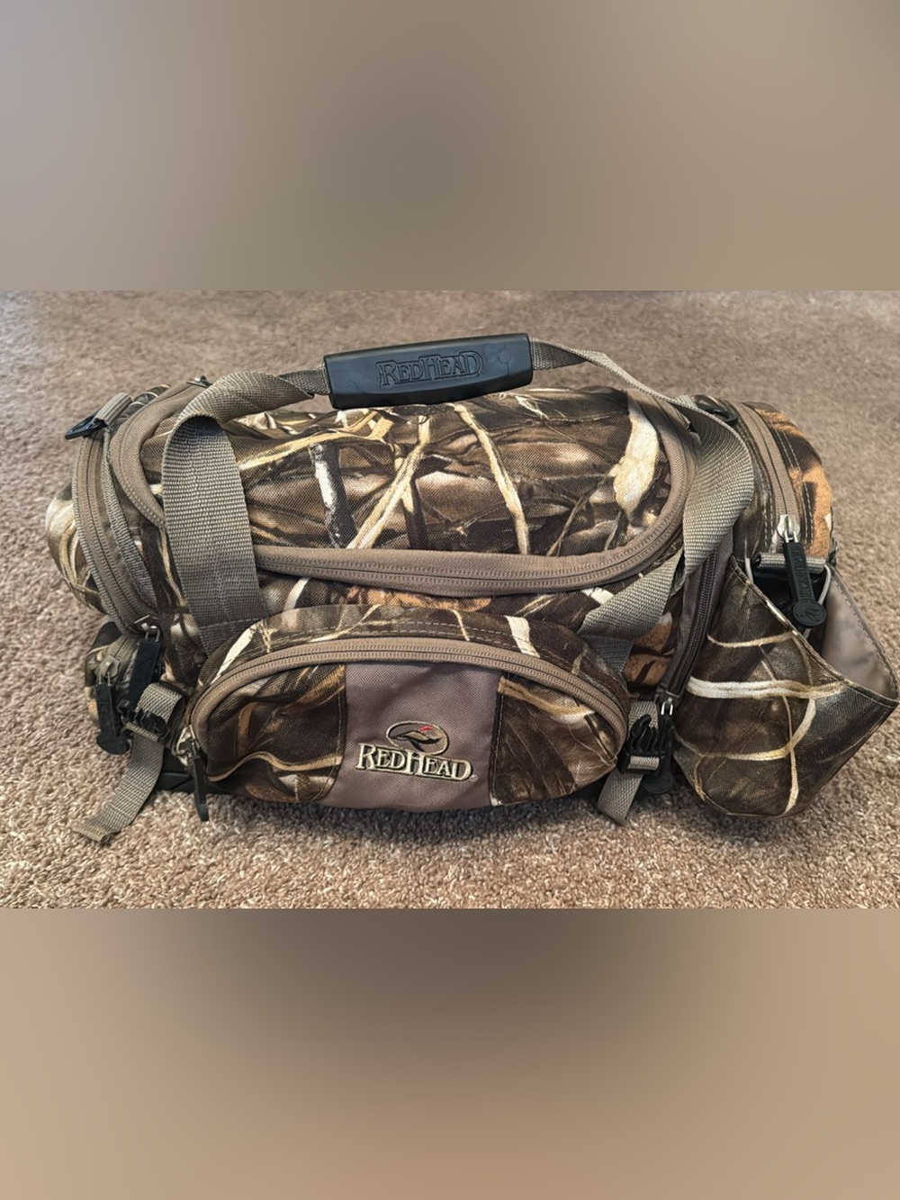 RedHead Realtree Camo Duffel Bag in Brown and Tan